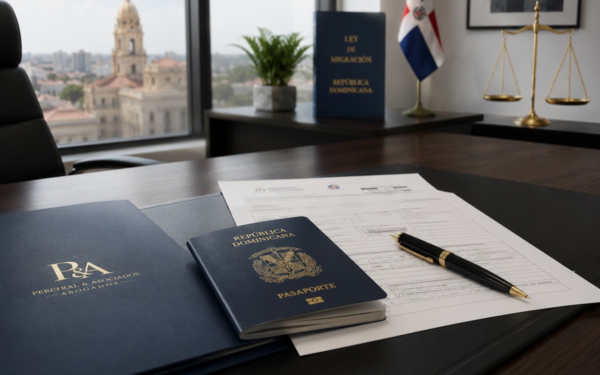 Documentos de residencia y pasaporte dominicano